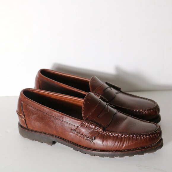Allen Edmonds Rockland Penny Loafers Mens 9.5D Brown Leather Slip On Classic main image 7